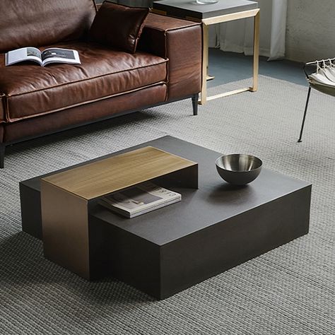 Coffee Table Designs, Sleek Coffee Table, Center Table Living Room, Coffee Table Ideas, Black Coffee Table, Luxury Coffee Table, Luxury Furniture Living Room, Simple Coffee Table, Luxury Living Room Design