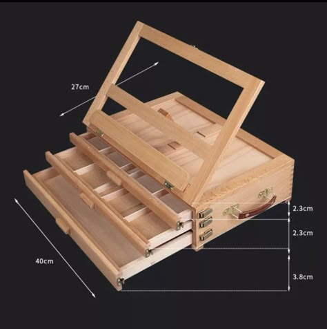 Suitcase Drawing, Easel For Painting, Hardware Art, Table Box, Drawing Desk, Art Studio Organization, Drawer Table, Art Studio Room, Art Painting Tools