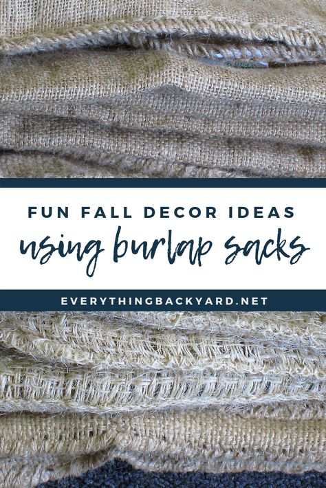 Burlap Coffee Sacks Ideas, Burlap Feed Bags Repurposed, Coffee Bean Sack Ideas Diy Burlap Bags, Jute Sack Ideas, Potato Sack Decor, Small Burlap Bags Ideas Projects, Burlap Sack Decor, Burlap Sack Ideas, Burlap Sack Ideas Diy