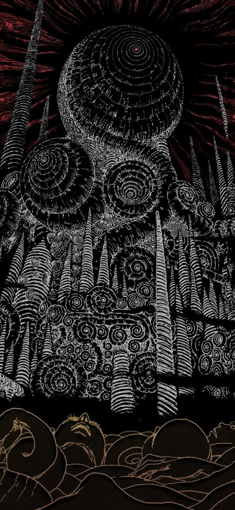 Japanese Horror Manga Wallpaper, Horrorcore Aesthetic Wallpaper, Horrorcore Wallpaper, Junji Ito Art Wallpaper, Junji Ito Wallpaper, Emo Aesthetic Wallpaper, Ito Junji, Wallpaper View, Creepy Backgrounds