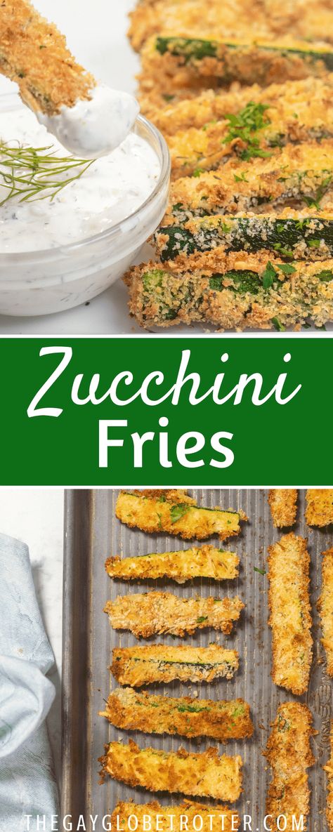 Zucchini Recipes With Panko, How To Freeze Breaded Zucchini, Panko Zucchini Baked, Oven Fried Zucchini Sticks, Baking Zucchini In The Oven, Oven Fried Zucchini Rounds, Roasted Zucchini Spears, Zucchini Spears Baked, Breaded Zucchini Sticks