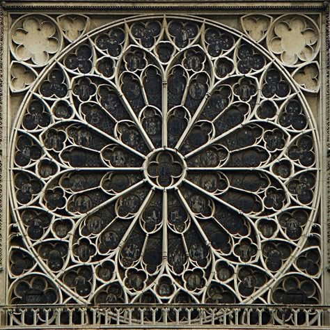 Unified Architectural Theory, Chapter 14, The rose window at Notre Dame de Paris. Image © Flickr CC user Alexandre Duret-Lutz Gothic Windows, Gothic Pattern, Rose Window, Gothic Cathedrals, Cathedral Architecture, Gothic Rose, Gothic Cathedral, Cathedral Windows, Church Windows