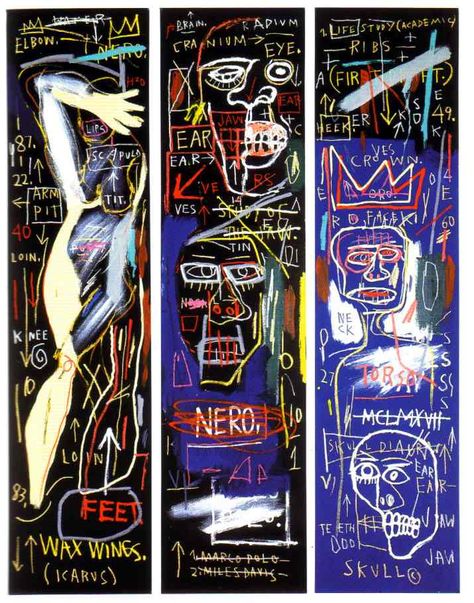 “THE GREAT” Jean-Michel Basquiat – Original Blog of "Brand DOUBLED"© Jm Basquiat, Basquiat Art, Triptych Art, Neo Expressionism, Jean Michel Basquiat, Jean Michel, Keith Haring, Pablo Picasso, Glossy Paper