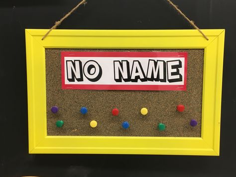 No name board for classroom No Name Sign Classroom, Name Board, Classroom Goals, Name Boards, Class Projects, No Name, Name Sign, Novelty Sign