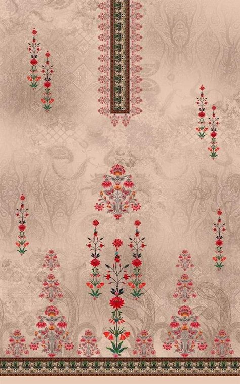 Kurti Design Digital Print, Digital Print Fabric Design Kurti, Kurti Digital Design, Kurti Designs Latest Fashion, Digital Kurti Design, Digital Kurti, Textile Pattern Design Fashion, Suit Dupatta, Print Suits