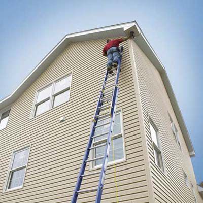 Ladder Safety Accessories - This Old House Ladder Safety, Best Ladder, Ladder Stands, Bay Window Curtains, Ladder Accessories, Old Ladder, Home Maintenance Checklist, Step Ladders, Safe And Sound