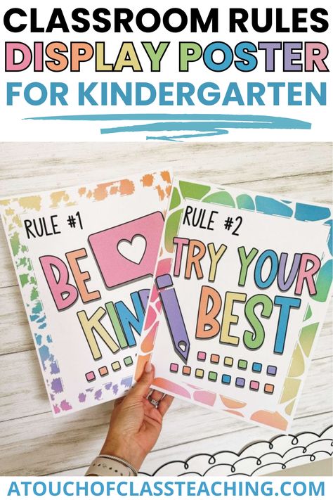 Basic Classroom Rules, Classroom Rules Elementary School, One Classroom Rule, Kindergarten Classroom Rules Poster, Classroom Rules Elementary, Classroom Rules For Kindergarten, Kindergarten Class Rules, Rules For Kindergarten, First Grade Rules