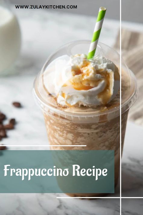 Frappuccino is a delicious, classic and easy-to-prepare coffee-based beverage. This particular recipe has a special touch, it's topped with a delicious vanilla whipped cream and best of all, you'll have it ready in 5 minutes! This coffee is very tasty and refreshing, join us! #blog #recipe #foodrecipe #tasty #foodblog #coffee #spring #frappuccino Iced Cappuccino Recipe, Starbucks Caramel Frappuccino, Starbucks Frappuccino Recipe, Frozen Coffee Drinks, Caramel Cappuccino, Cappuccino Recipe, Iced Cappuccino, Caramel Frappuccino, Starbucks Caramel