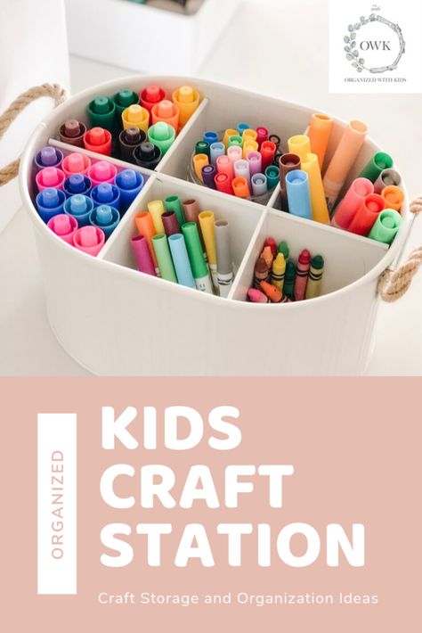 How to Organize a Craft Station For Kids Like a Pro Kids Craft Storage Organization, Arts And Crafts Organization For Kids, Toddler Arts And Crafts Organization, Art And Craft Organization Ideas, Craft Storage Kids, Arts And Crafts Storage Ideas Kids, Toddler Craft Storage Ideas, Kids Crafting Station, Art And Craft Storage