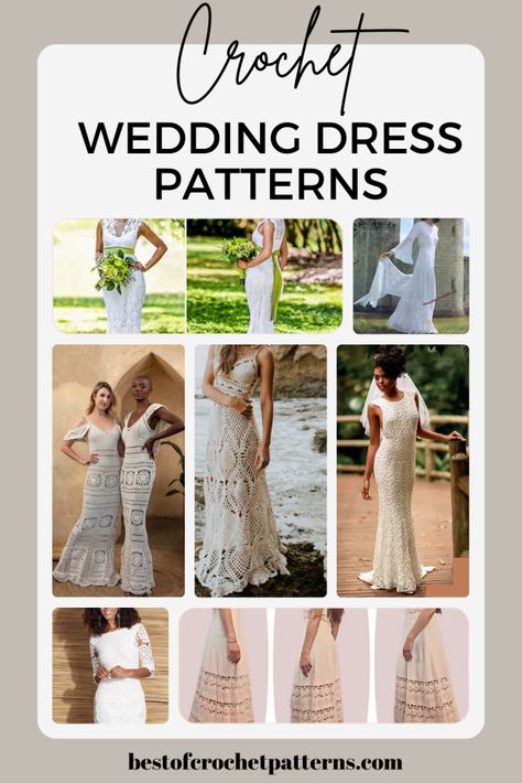 Looking for a wedding dress that's as unique as you are? Discover the top 10 crochet wedding dresses on Etsy that blend tradition and style. Click to learn more! Diy Crochet Wedding Dress, Free Wedding Dress Patterns, Bride Crochet, Wedding Crochet Patterns, Crochet Wedding Dress, Crochet Wedding Dress Pattern, Crochet Dress Pattern Free, Crochet Wedding Dresses, June Bride