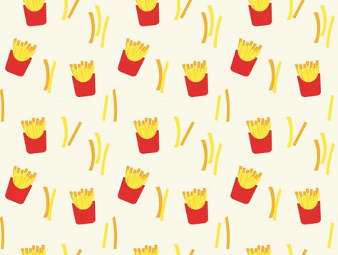 French fries pattern background Premium ... | Premium Vector #Freepik #vector #background #pattern #food #vintage French Fries Background, Fries Background, Food Vintage, Vector Background Pattern, Pattern Background, French Fries, Vector Background, Phone Backgrounds, Background Patterns