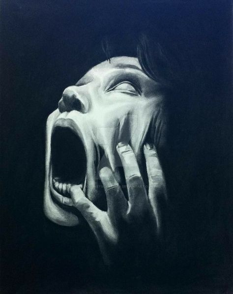 Screaming Drawing, Images Terrifiantes, Piskel Art, 얼굴 그리기, Dark Art Drawings, Arte Inspo, Scary Art, A Level Art, Ap Art