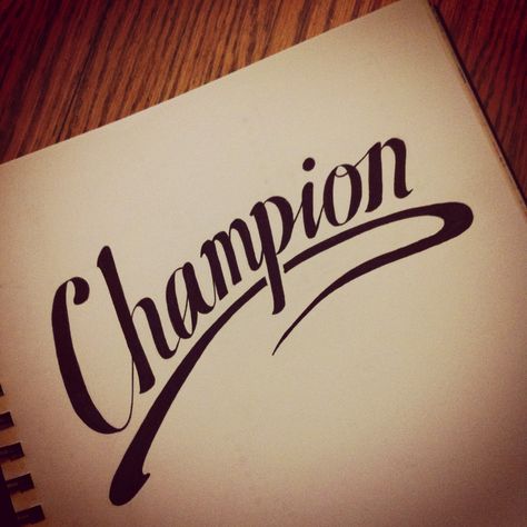 Champion #lettering. Champion Tattoo, Graphic Effects, Sport Tattoos, Phone Wallpaper For Men, Brand Ideas, Tattoo Lettering, Sports Tattoos, All Love, Tattoo Studio