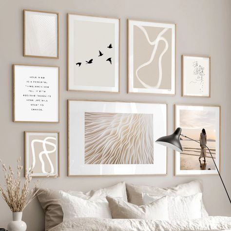 Perfect Gallery Wall, Beige Boho, Frame Picture, Art Minimaliste, Boho Dekor, Wall Art Canvas Painting, Living Room Pictures, Canvas Wall Decor, Abstract Lines