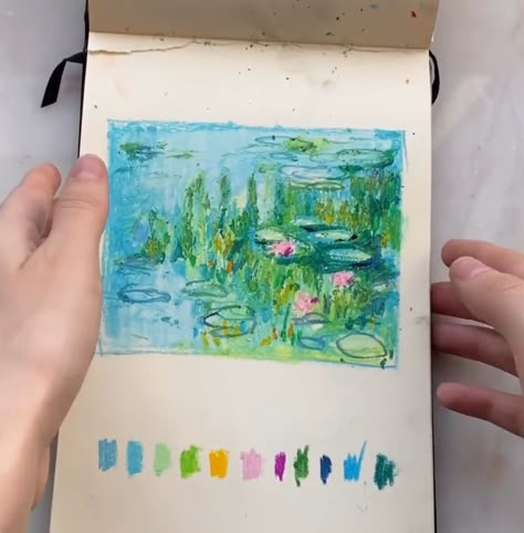 Oil Pastel Landscape, Inspiration Sketchbook, Oil Pastels Painting, Oil Pastel Paintings, Oil Pastel Drawings, Oil Pastel Art, Pastel Paintings, Sketchbook Art Journal, Sketchbook Inspo