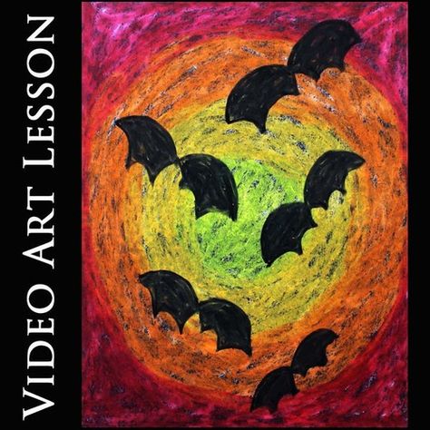 Global Art Classroom | Teachers Pay Teachers Art Lesson Elementary, Frida Kahlo Projects, Owl Video, Bats For Halloween, Kids Art Lesson, Cartoon Tutorial, Classe D'art, Bat Art, Directed Drawing