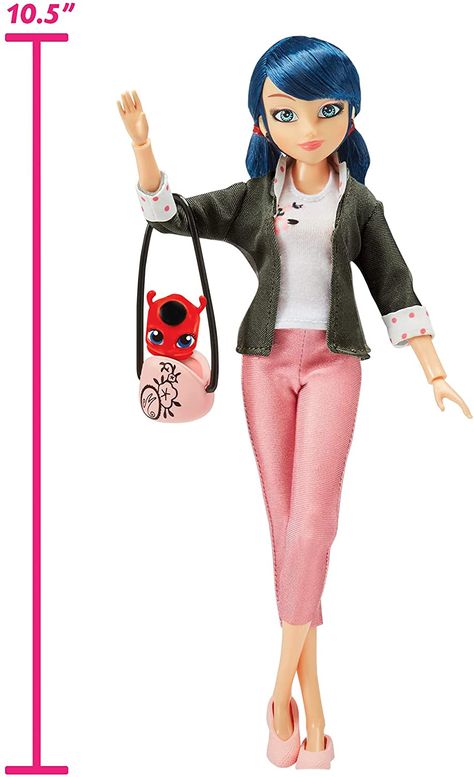 Amazon.com: Miraculous Ladybug Marinette Fashion Doll : Toys & Games Marinette Doll, Miraculous Marinette, Create Your Own Adventure, Superhero Fashion, Cherry Blossom Print, Ladybug Anime, Pink Flats, Adrien Agreste, Baby Alive