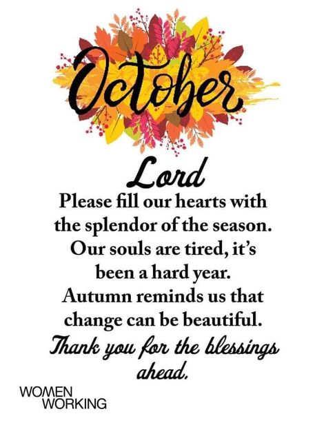 October New Month, October Scripture, October Blessings, Have A Blessed Day Inspiration, Month Quotes, Morning God Quotes, Good Morning God, The Power Of Prayer, Hello October