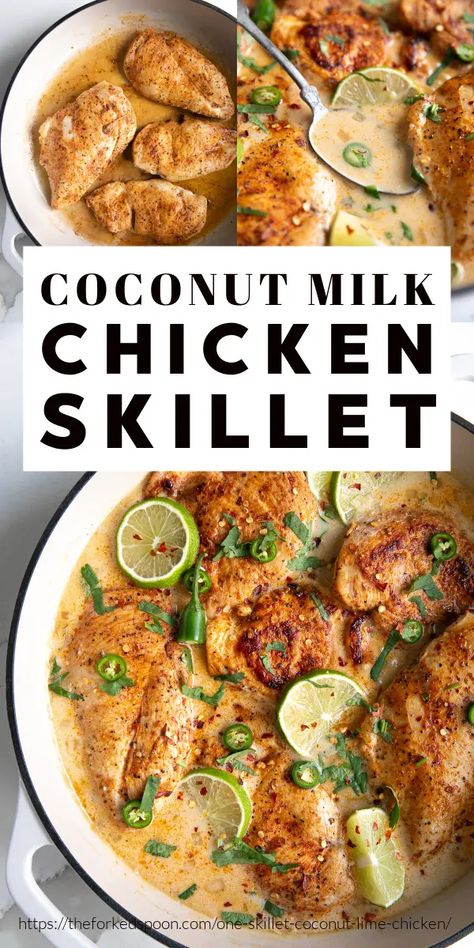 Recipe With Coconut Milk, Low Carb Dinner Chicken, Milk Chicken, Coconut Milk Chicken, Coconut Lime Chicken, Low Carb Low Fat Recipes, Coconut Milk Recipes, Boiled Egg Diet Plan, Coconut Chicken