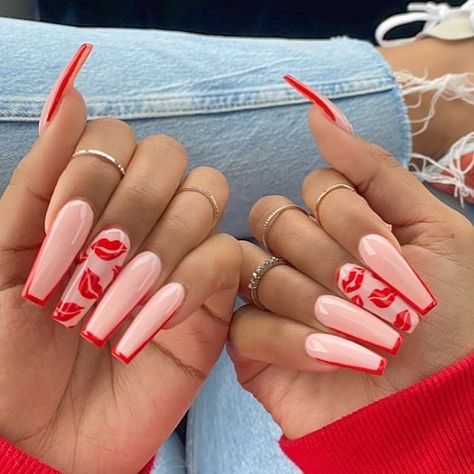 #nailsofinstagram hashtag on Instagram • Photos and Videos Vday Nails, Nagellack Trends, Kiss Nails, Red Acrylic Nails, Nail Designs Valentines, Acrylic Coffin, Christmas Nails Acrylic, Red Nail, Marthas Vineyard