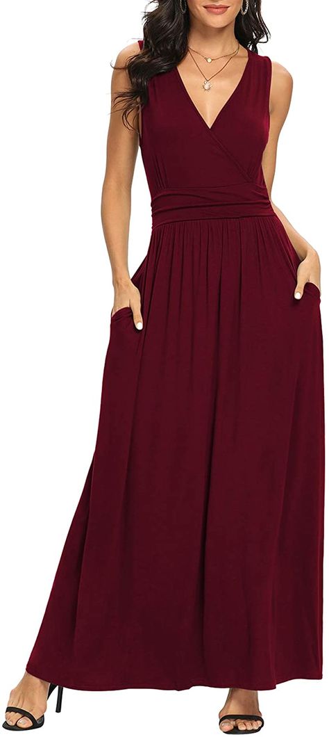 Maxi Casual Dress, Casual Maxi Dresses, Fall Wedding Outfits, Bridal Squad, Plain Maxi Dress, Causal Dresses, Loose Maxi Dress, Cozy Holiday, Red Dress Maxi