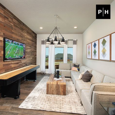 Game Room Idea, Kids Hangout Room, Teen Lounge Rooms, Flex Room Ideas, Teen Game Rooms, Board Game Room, Small Game Rooms, Perry Homes, Teen Lounge