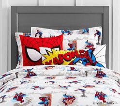 Spiderman Cover, Marvel Quilt, Organic Crib Bedding, Marvel Bedroom, Kids Duvet Cover, Pb Kids, Boys Rooms, Cover Boy, Haikyuu Karasuno