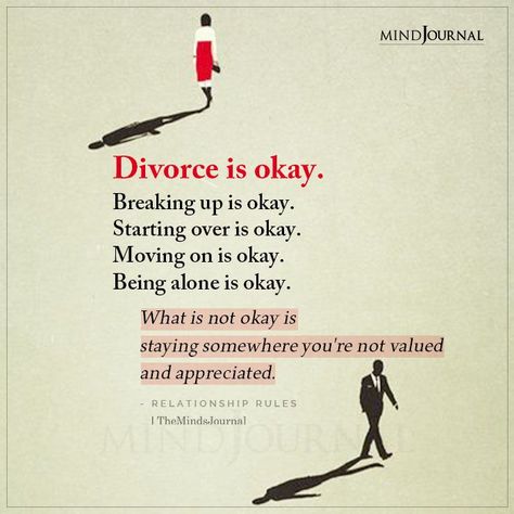 What is not okay is staying somewhere you're not valued and appreciated. #divorce #breakingup #lifequote Wise Thoughts, Quotes About Strength And Love, Marital Problems, Post Divorce, Best Marriage Advice, Important Life Lessons, Things To Remember, Divorce Quotes, Not Okay