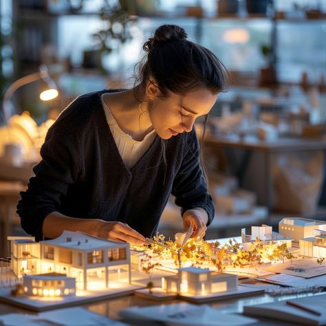 "Architect at Work: #Focused female #architect meticulously #adjusting model buildings in a warmly lit #studio environment at #night. #Female #AIart #AIphoto #Stockcake ⬇️ Download and 📝 Prompt 👉 https://stockcake.com/i/architect-at-work_1019241_150880" Architect Girl, Female Architect, Architect Photoshoot, Work Images, Luxury Aesthetic, Model Building, Aesthetic Girl, Free Stock Photos, High Quality Images