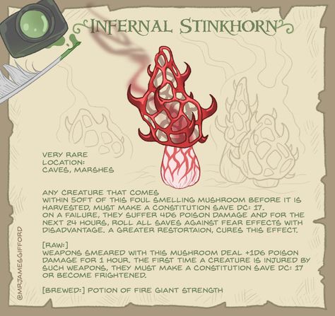 James Gifford, Fictional Disease Art, Dungeon Master's Guide, D D Items, Magic Herbs, Dnd 5e Homebrew, Dnd Dragons, Dnd Monsters, Fantasy Props