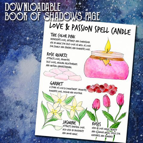 Passion Spell, Candle Meanings, Valentine's Day Origin, Candle Recipe, Zodiac Elements, Spell Candle, Healing Relationships, Wiccan Magic, Spell Jar