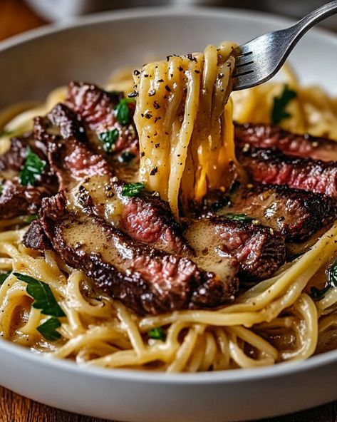 Garlic Butter Steak Noodles, Garlic Butter Steak Lightening Noodles, Garlic Butter Steak Lightning Noodles, Steak And Noodle Recipes, Steak Bites With Garlic Butter, Noodle Christmas Wreath, Steak Noodles, Pool Noodle Christmas, Pool Noodle Christmas Wreath