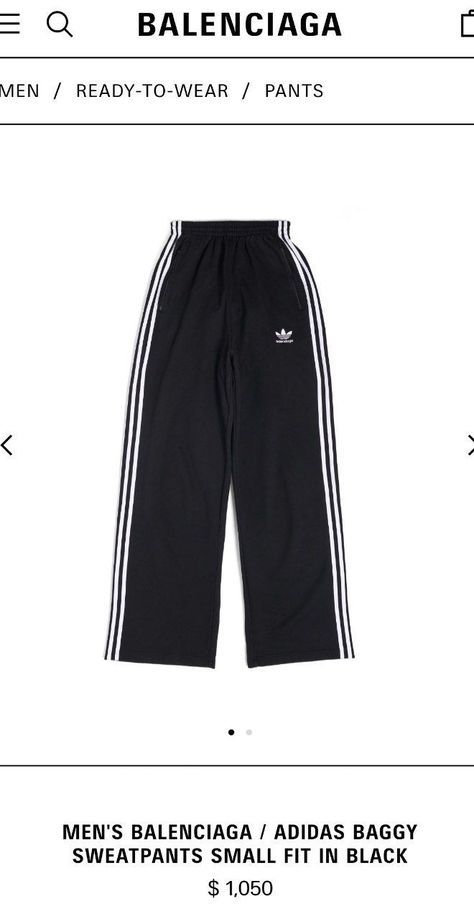 Fashion Mfs, Balenciaga X Adidas, Balenciaga Adidas, Baggy Sweatpants, Adidas Sweatpants, Balenciaga Mens, Christmas List, Balenciaga, Sweatpants