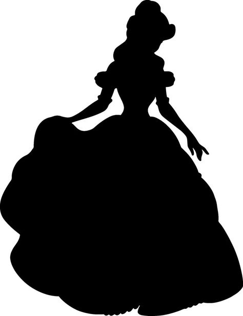 Free Disney Silhouette Cliparts, Download Free Clip Art, Free Clip Art on Clipart Library Princess Silhouette Svg, Silhouettes Disney, Beauty And The Beast Silhouette, Disney Princess Silhouette, Silhouette Disney, Vogel Silhouette, Disney Silhouette, Disney Silhouettes, Beauty And The Beast Party