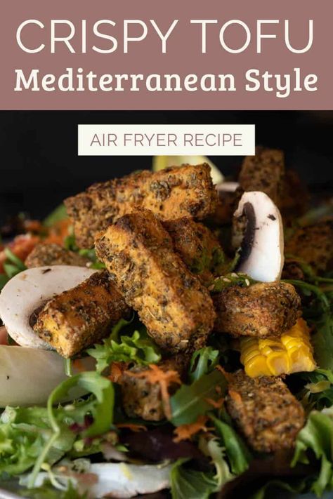 Looking for a delicious and healthy vegan meal? This Crispy Mediterranean Tofu air fryer recipe is perfect! The tofu is marinated in a flavorful mixture of herbs and spices, then cooked to perfection in your air fryer. You'll love how crispy and delicious it turns out! Mediterranean Tofu, Tofu Air Fryer, Mediterranean Marinade, Air Fryer Tofu, Tofu Nuggets, Vegan Appetizer, Tofu Marinade, Tofu Recipes Vegan, Air Fryer Recipe