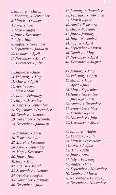 Couple match by month 😍 Bff Day, Month Numbers, What To Do When Bored, 1 April, March 9th, June 3rd, And July, Best Duos, April 1st