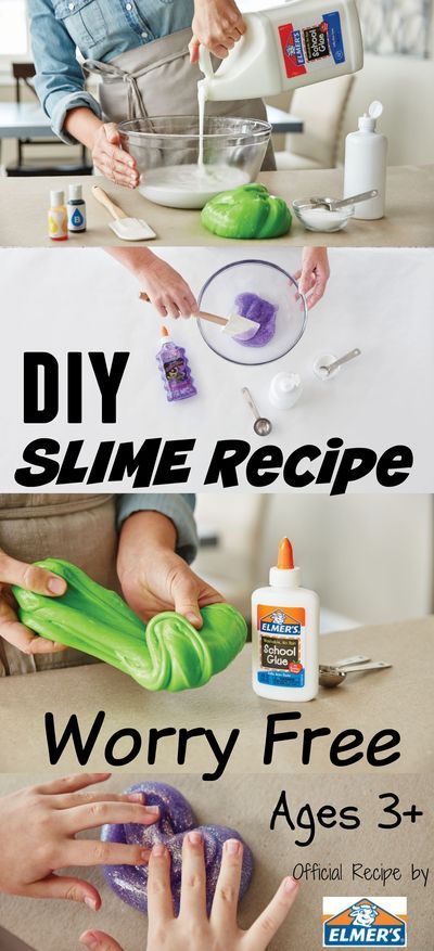 Elmers Slime Recipe, No Borax Slime, Borax Slime Recipe, Slime Recipe Kids, Free Slime, Borax Slime, Worried Kids, Making Slime, Diy Slime Recipe