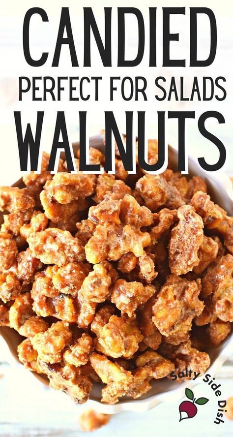 Sugared Walnuts For Salad, Sugar Walnuts Recipe, Candied Walnuts For Salad, Candied Walnut Recipe, Walnut Recipes, Gourmet Dinner, Cinnamon Recipes, Nut Recipes, Party Snack