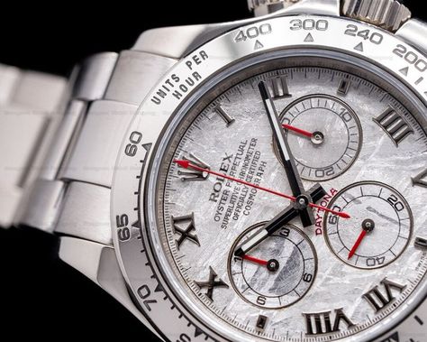 Rolex Daytona 116509 Meteorite Dial 18K White Gold #Rolex #Daytona #Horology #Rolex116509 Gold Rolex, Dream Watches, Authentic Watches, Watch Companies, Oyster Perpetual, Rolex Daytona, Watch Collection, Breitling Watch, Rolex Watches