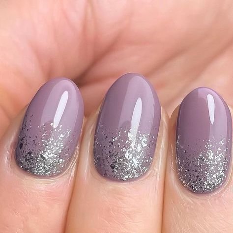 Disco Diva, Glitter Gradient, Winter Sparkle, January Nails, Manicure Nail Designs, Romantic Nails, Lavender Nails, Nail Colors Winter, Trendy Nail Art Designs