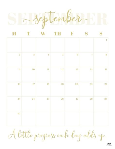 Printable Meal Planner Monthly, Printable Calendar Design, Free Planner Pages, Budget Planner Free, At A Glance Calendar, Monthly Printable, September Calendar, Abc Coloring Pages, Free Printable Letters