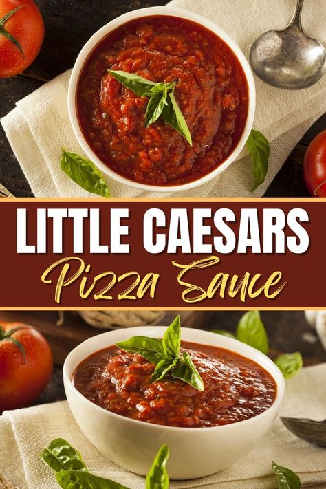 Make your homemade pizza extra special with this copycat of Little Caesar's pizza sauce! It's full of herbs, spices, seasonings, and everything you love about the restaurant's sauce recipe. Caesar Sauce, Little Caesars, Healthy Pizza Recipes, Homemade Sauce Recipes, Pizza Sauce Recipe, Easy Homemade Pizza, Pizza Sauce Homemade, Pizza Recipes Homemade, Healthy Pizza