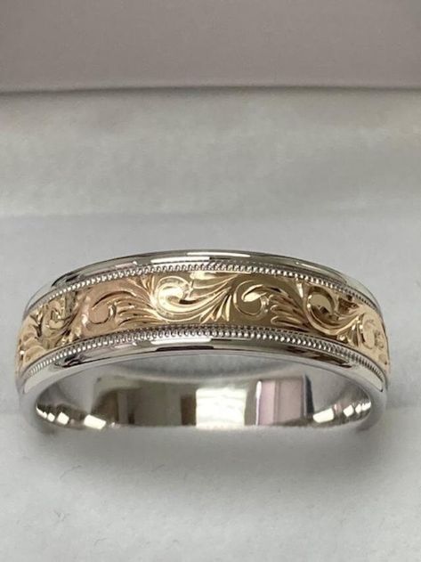 10K  14K 18K SOLID WHITE & YELLOW GOLD WEDDING BANDS      Width : 7mm   Finish : Shiny Finish  Fit : Comfort Fit Size:  4-12 Also Available in  White, Yellow or Rose Gold  and  10K -14K - 18K - Platinum  Please let us know your exact size after ordering. All rings are available in full, half or quarter sizes. Please Contact Us for Larger Sizes AT TALLIE JEWELRY, WE OFFER: -A WIDE SELECTION OF MENS & WOMENS WEDDING BANDS AT LOWEST PRICES. -DIRECT MANUFACTURER FROM NEW YORK  -GREATEST QUALITY -EXC Mens Wedding Rings Gold Engraved, Men’s Gold Wedding Band Engraved, Wedding Rings Aesthetic Men, Vintage Male Wedding Bands, Vintage Wedding Ring Men, Non Traditional Wedding Bands Men, Wedding Mens Rings, Mens Wedding Accessories, Men’s Marriage Rings