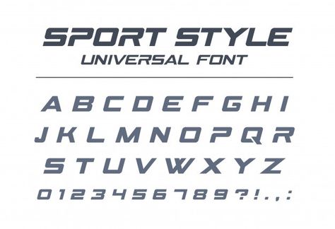 Sport style universal font. fast speed, ... | Premium Vector #Freepik #vector #logo #car #technology #geometric Sports Logo Inspiration, Sports Fonts, Writing Systems, Brand Fonts, Futuristic Technology, Envato Elements, Fonts Alphabet, 로고 디자인, Cool Fonts