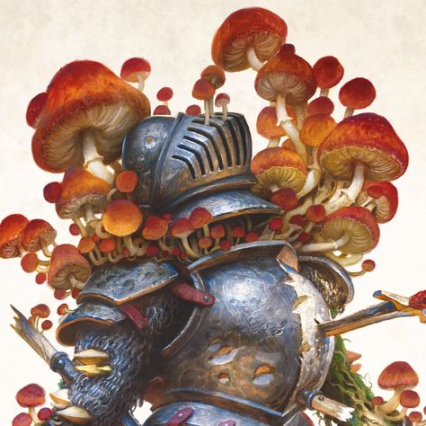 ArtStation - "Fungus Knight", Justin Gerard Justin Gerard, Fungi Art, Dnd Art, Fantasy Creatures Art, Fantasy Monster, Creature Concept Art, Creature Concept, Creature Design, Creature Art