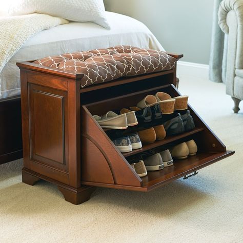 Looking for hidden shoe storage, pretty indoor furniture piece, and a comfy seat all rolled into one? Our wooden shoe bench is here. Hidden Shoe Storage, Wooden Shoe Rack, Shoe Storage Bench, Multipurpose Furniture, Wooden Shoe, Rack Design, Poster Layout, Bench With Shoe Storage, Door Ideas