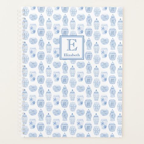 White Affirmations, Surf Room Decor, School Backpack Essentials, Preppy School Supplies, Pretty School Supplies, Monogram Notebook, Personalized Calendar, School Supplies List, Writing Therapy