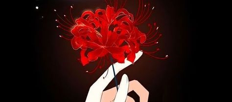 Red Spider Lily Banner, Spider Lily Header, Red Anime Header, Red Spider Lily Anime, Spider Lily Aesthetic, Daughter Of The Moon, Lily Wallpaper, Red Spider Lily, Spider Lily