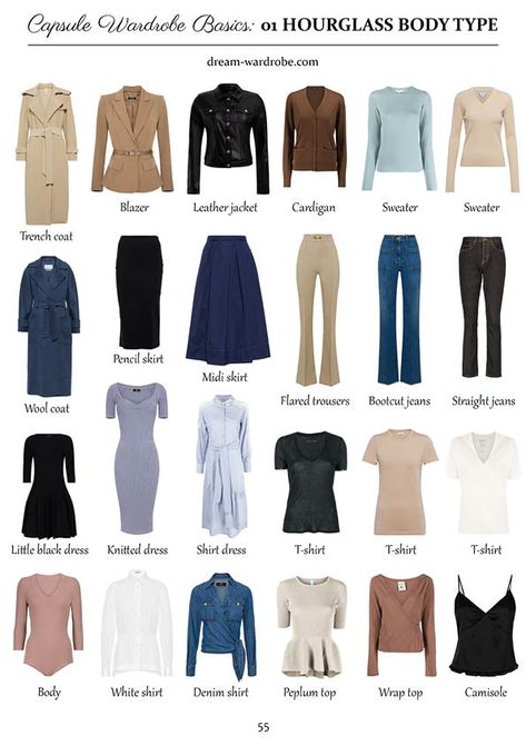 A Comprehensive Guide to the Hourglass Body Shape Outfit Ideas Romantic Body Type, Hourglass Capsule Wardrobe Fall, Hour Glass Outfits Aesthetic, Winter Coat For Hourglass Shape, Hourglass Wardrobe Capsule, Hourglass Outfits Casual Classy, Capsule Wardrobe Hourglass Shape, Hourglass Capsule Wardrobe, Hourglass Style Outfit Ideas