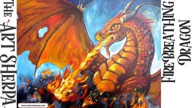 How To Paint A Fire Breathing Dragon Acrylic Painting Tutorial For Beginners | The Art Sherpa Dragon Painting Acrylic Easy Step By Step, Dragon Acrylic Painting, Dragon Breathing Fire, Dragon Breathing, Art Sherpa, Breathing Fire, The Art Sherpa, Acrylic Tutorials, Fire Breathing Dragon